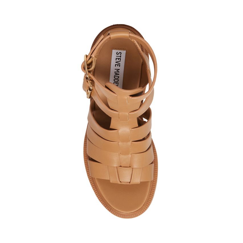 σανδαλια με τακουνι γυναικεια Steve Madden Cosmic καφε | GR-7483CNW