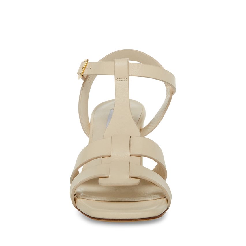 σανδαλια με τακουνι γυναικεια Steve Madden Waverly δερματινα Μπεζ | GR-7943HMQ