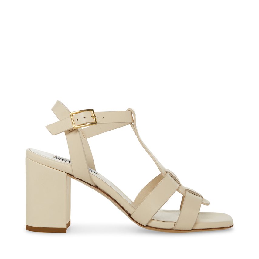 σανδαλια με τακουνι γυναικεια Steve Madden Waverly δερματινα Μπεζ | GR-7943HMQ