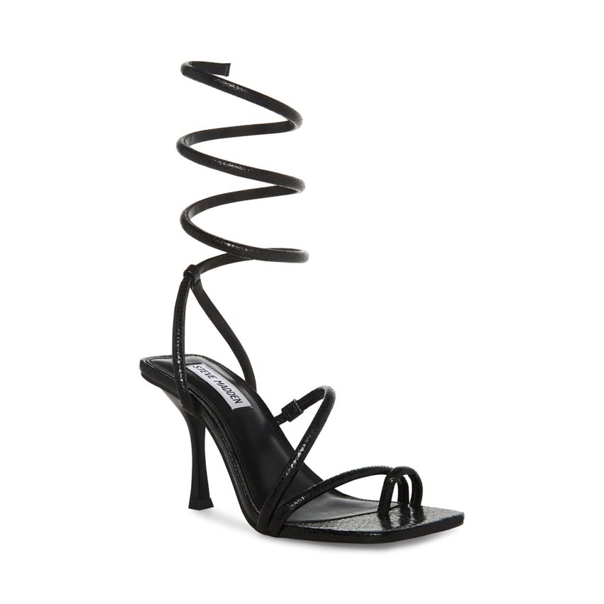 σανδαλια με τακουνι γυναικεια Steve Madden Shantelle μαυρα | GR-8162MVP
