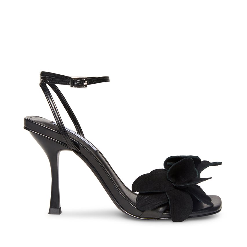 σανδαλια με τακουνι γυναικεια Steve Madden Amani μαυρα | GR-823ODKI