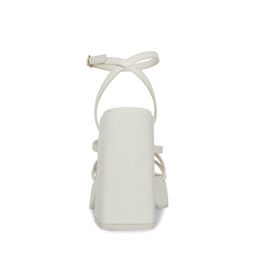 σανδαλια με τακουνι γυναικεια Steve Madden Affection ασπρα | GR-8324TPJ
