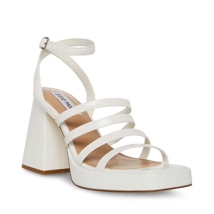 σανδαλια με τακουνι γυναικεια Steve Madden Marilyn ασπρα | GR-8549OHT
