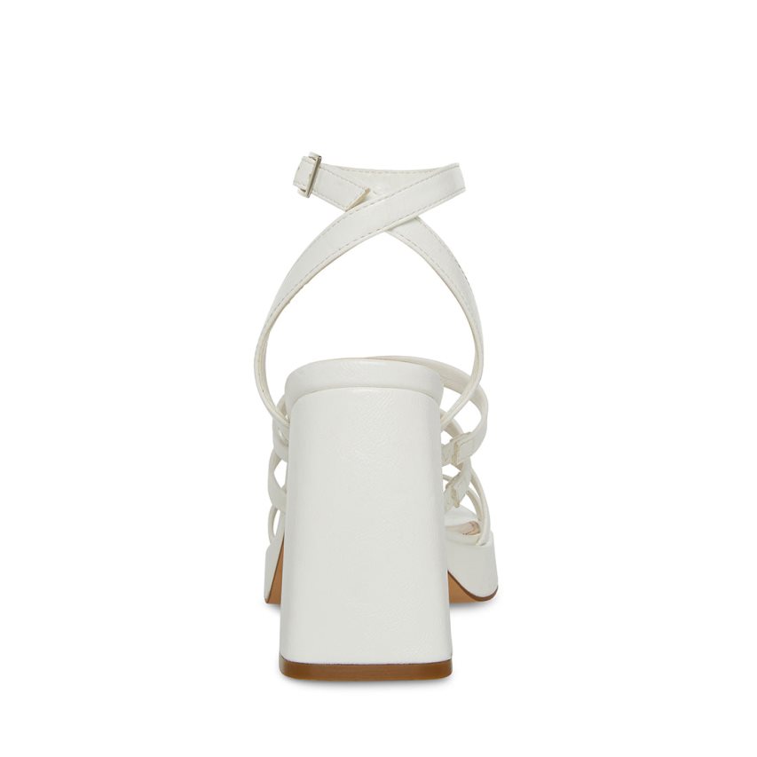σανδαλια με τακουνι γυναικεια Steve Madden Marilyn ασπρα | GR-8549OHT