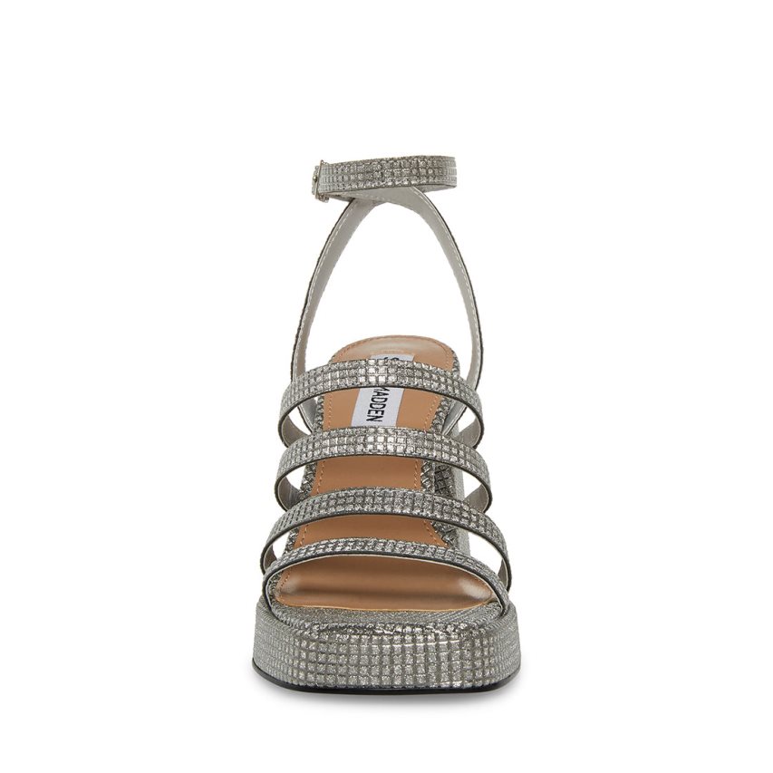 σανδαλια με τακουνι γυναικεια Steve Madden Marilyn ασημι | GR-86O1PLO
