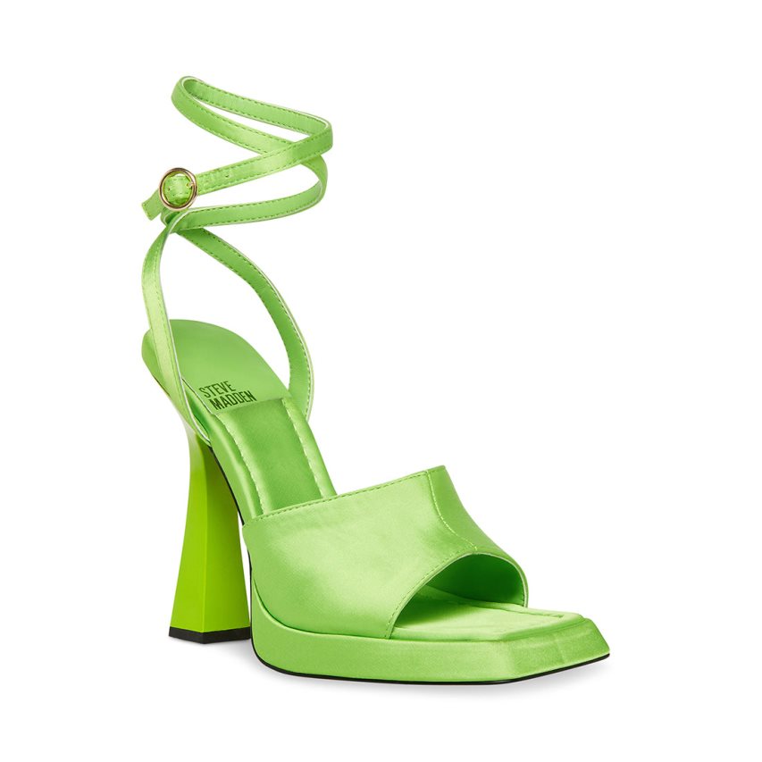 σανδαλια με τακουνι γυναικεια Steve Madden Kendall πρασινο | GR-8916DAM