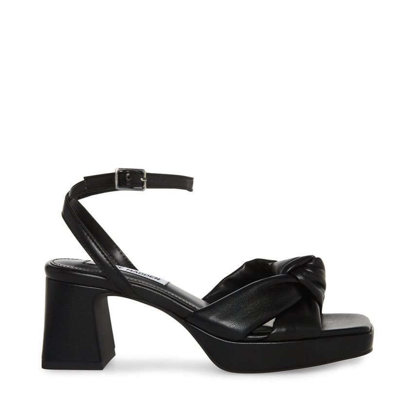 σανδαλια με τακουνι γυναικεια Steve Madden Bettina μαυρα | GR-892OQXT