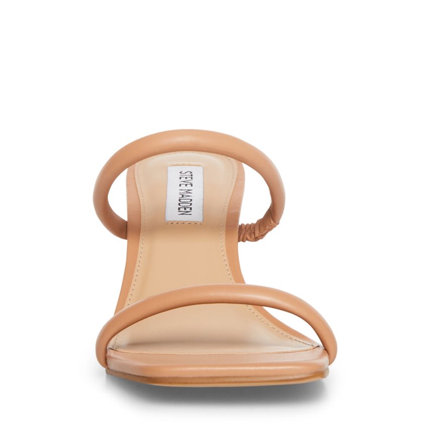 σανδαλια με τακουνι γυναικεια Steve Madden Lilah ανοιχτο καφε | GR-8O39TWR