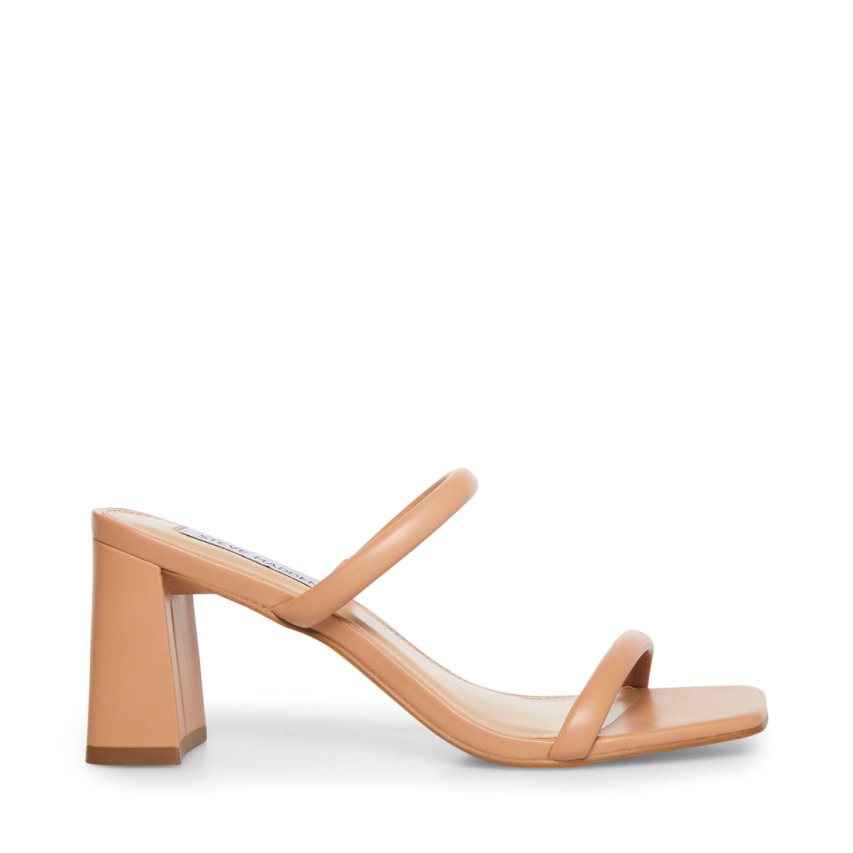 σανδαλια με τακουνι γυναικεια Steve Madden Lilah ανοιχτο καφε | GR-8O39TWR