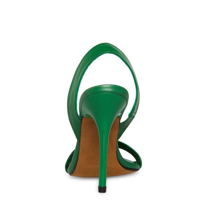 σανδαλια με τακουνι γυναικεια Steve Madden Batali δερματινα πρασινο | GR-9317FZG