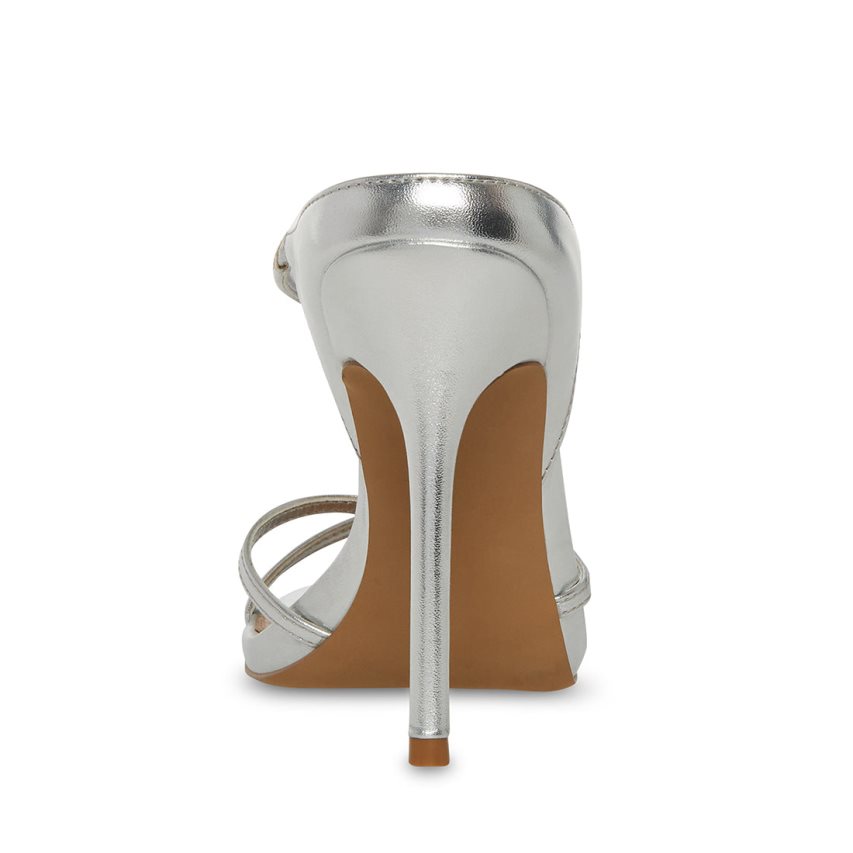 σανδαλια με τακουνι γυναικεια Steve Madden Stunner ασημι | GR-9625WUO