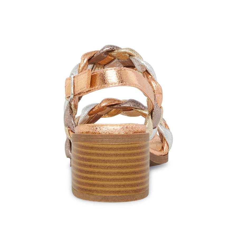 σανδαλια με τακουνι παιδικα Steve Madden Jkenleyy Metallic Πολύχρωμο | GR-3276FSJ