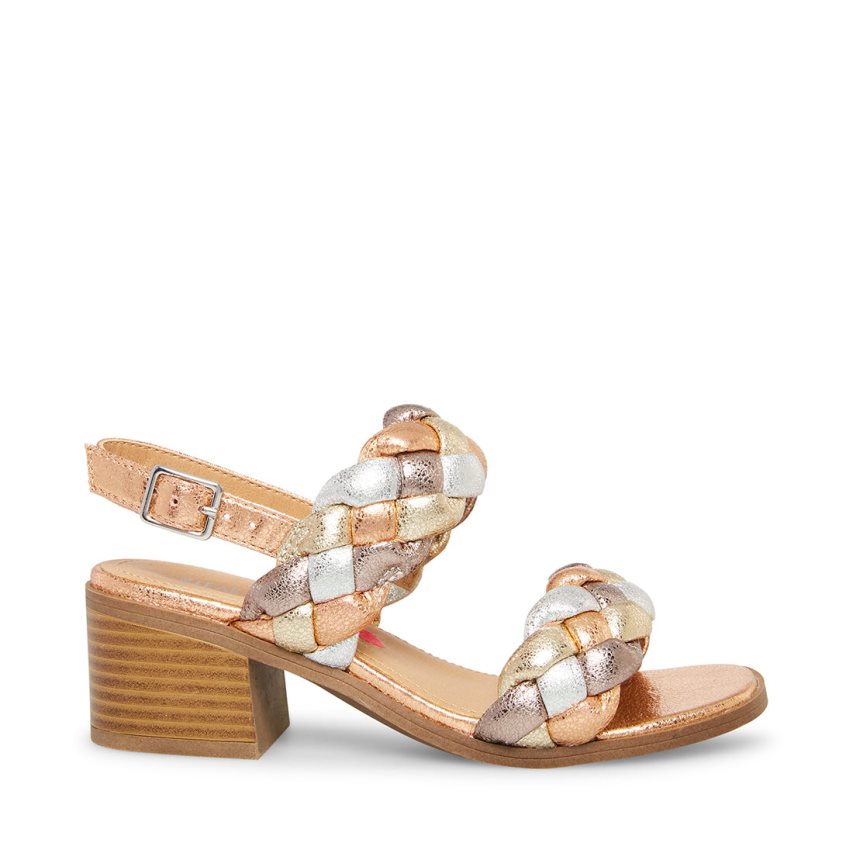σανδαλια με τακουνι παιδικα Steve Madden Jkenleyy Metallic Πολύχρωμο | GR-3276FSJ
