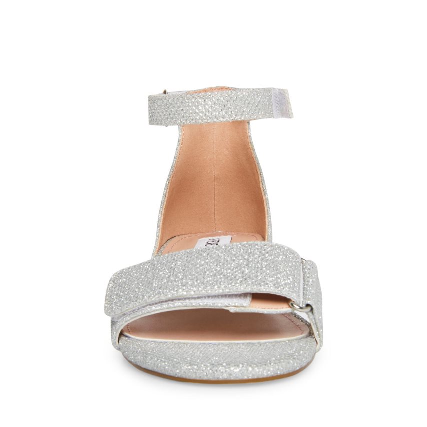σανδαλια με τακουνι παιδικα Steve Madden Airenne ασημι | GR-3524JYG