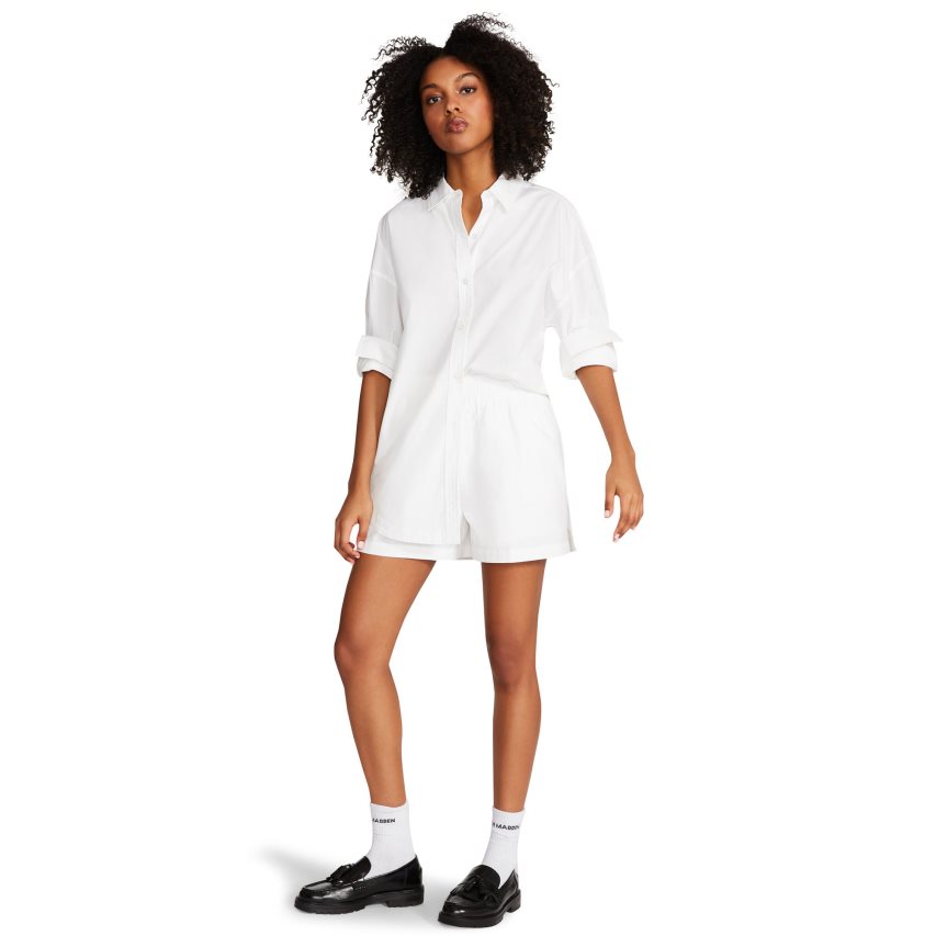σορτσ γυναικεια Steve Madden Tish ασπρα | GR-O541QBP