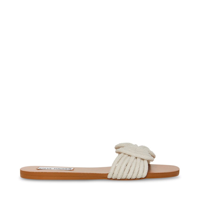 φλατ πεδιλα γυναικεια Steve Madden Adore κρέμα | GR-57O6FNQ