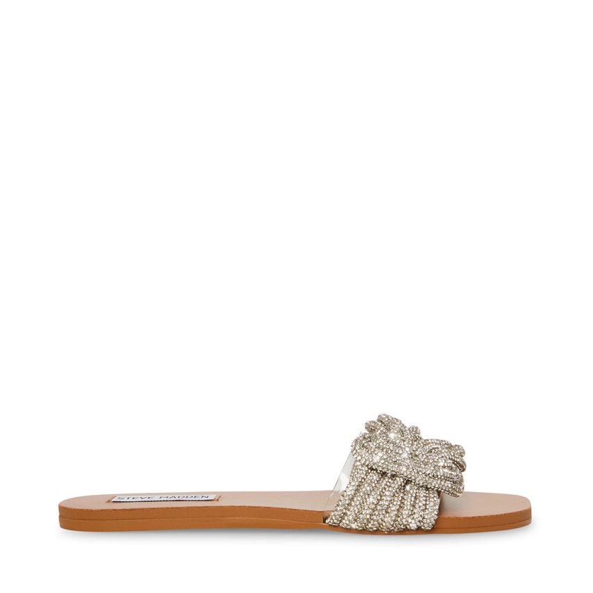 φλατ πεδιλα γυναικεια Steve Madden Adore ασημι | GR-O569UXG