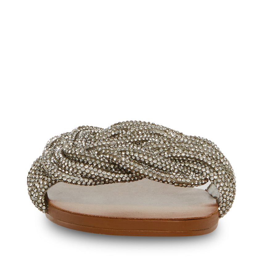 φλατ πεδιλα γυναικεια Steve Madden Adore ασημι | GR-O569UXG