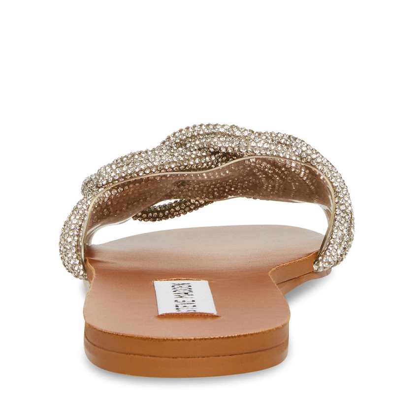 φλατ πεδιλα γυναικεια Steve Madden Adore ασημι | GR-O569UXG