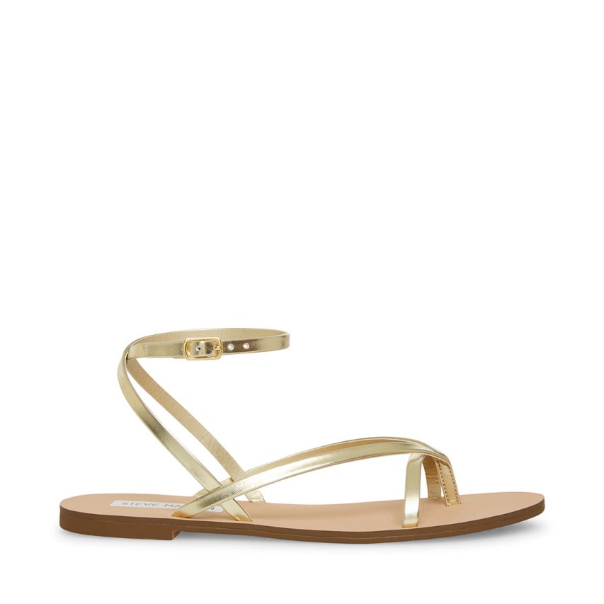 φλατ πεδιλα γυναικεια Steve Madden Amuse χρυσο χρωμα | GR-8O56SQT
