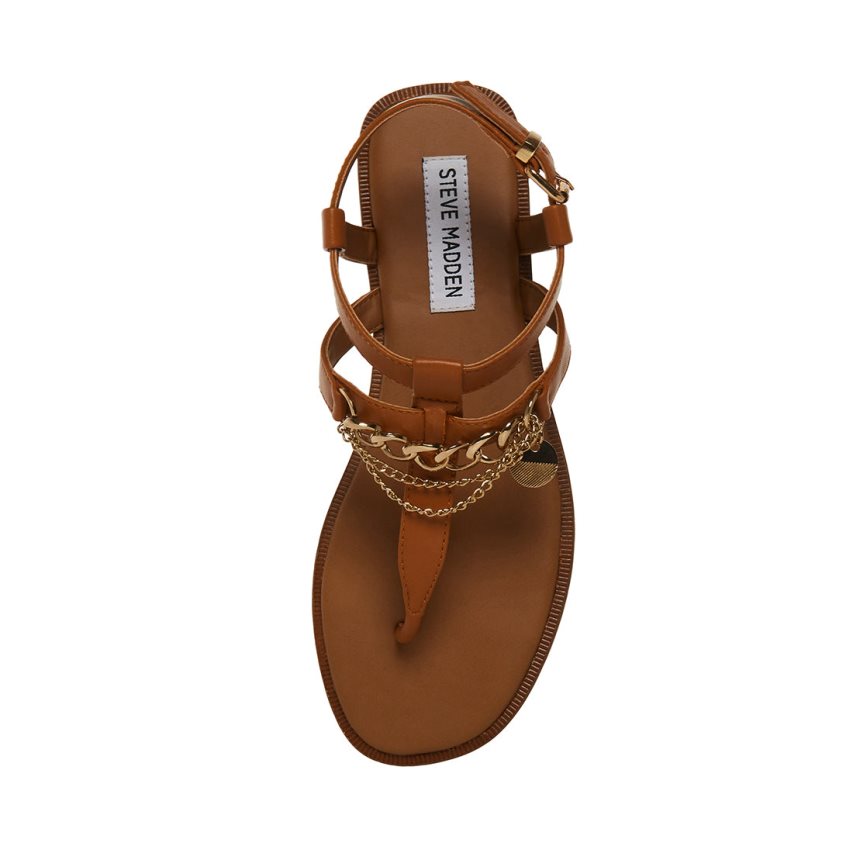 φλατ πεδιλα γυναικεια Steve Madden Azalia δερματινα καφε | GR-64O8EWS