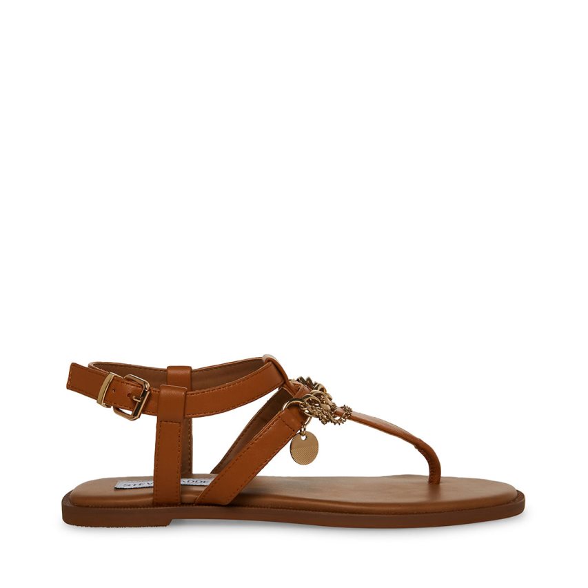 φλατ πεδιλα γυναικεια Steve Madden Azalia δερματινα καφε | GR-64O8EWS