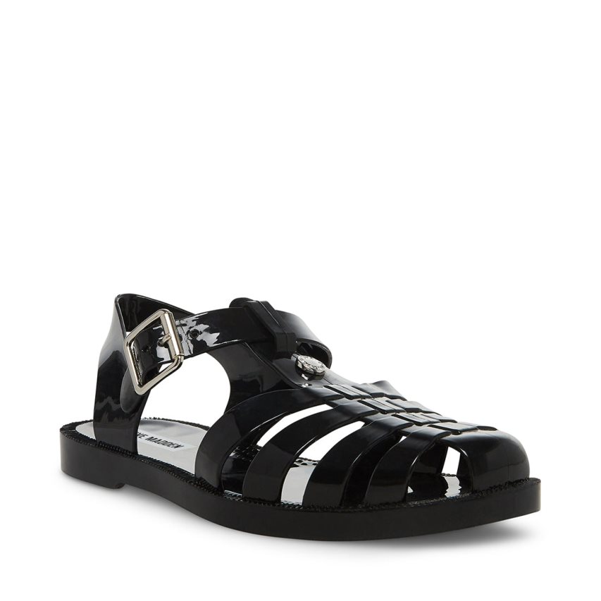 φλατ πεδιλα γυναικεια Steve Madden Bryn μαυρα | GR-4O57MEB