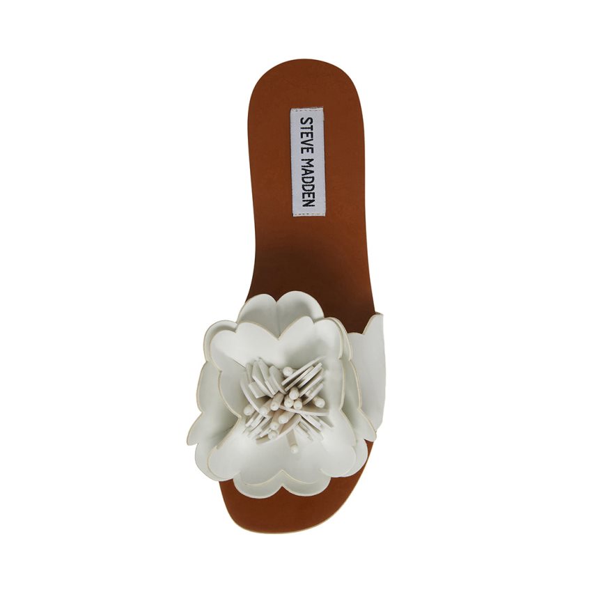 φλατ πεδιλα γυναικεια Steve Madden Chelsea ασπρα | GR-8629STM