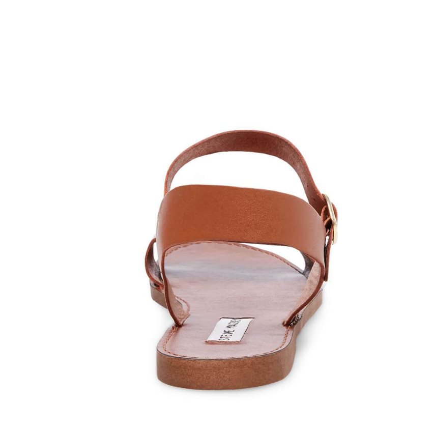 φλατ πεδιλα γυναικεια Steve Madden Donddi δερματινα καφε | GR-O896JVA