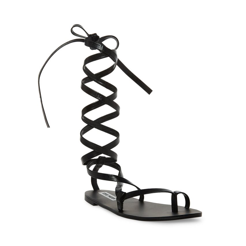 φλατ πεδιλα γυναικεια Steve Madden Kala μαυρα | GR-7243TCV