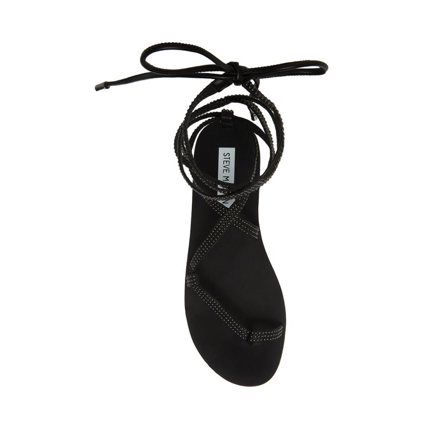 φλατ πεδιλα γυναικεια Steve Madden Kala-s μαυρα | GR-O941QUT
