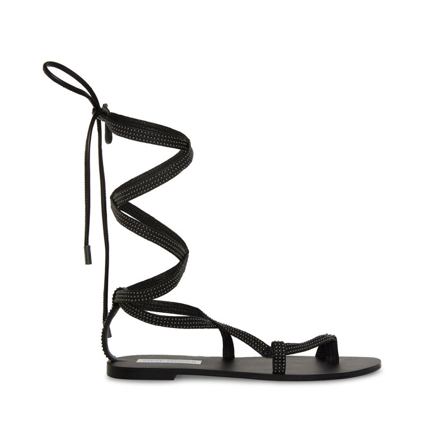 φλατ πεδιλα γυναικεια Steve Madden Kala-s μαυρα | GR-O941QUT