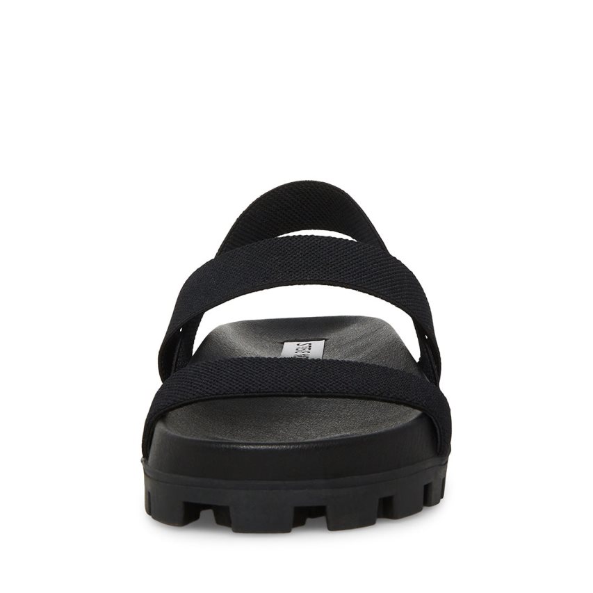 φλατ πεδιλα γυναικεια Steve Madden Landmark μαυρα | GR-6417BJK