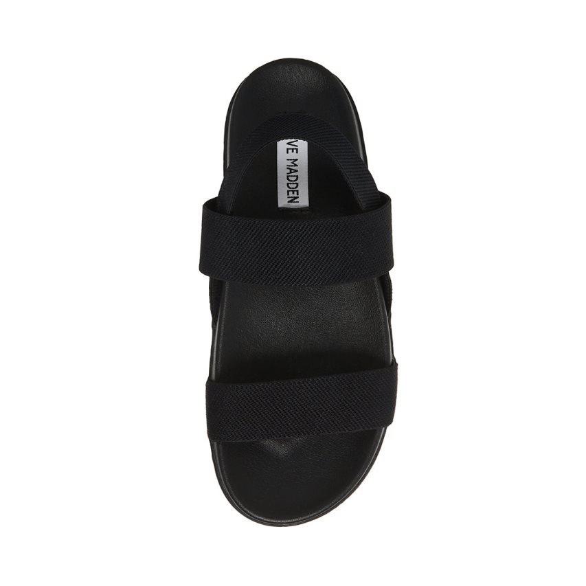 φλατ πεδιλα γυναικεια Steve Madden Landmark μαυρα | GR-6417BJK
