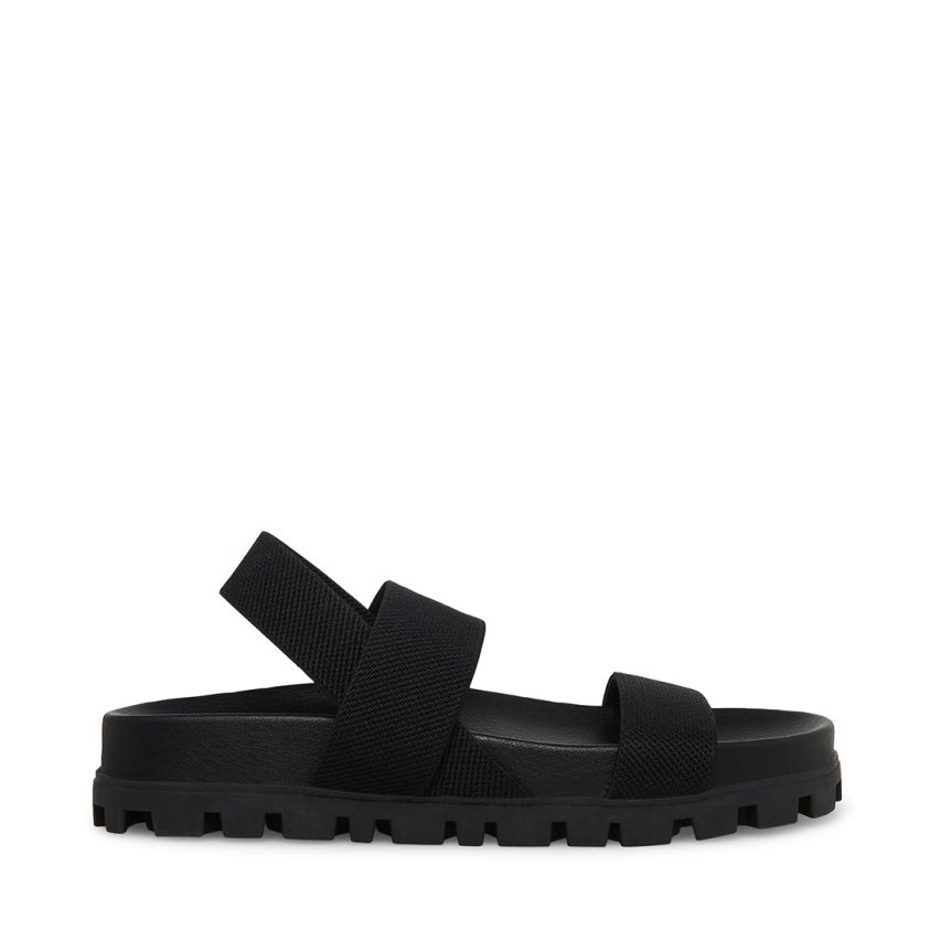 φλατ πεδιλα γυναικεια Steve Madden Landmark μαυρα | GR-6417BJK