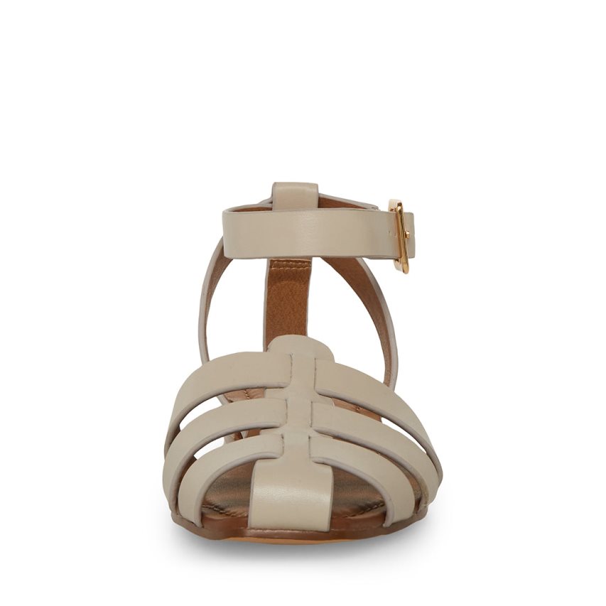 φλατ πεδιλα γυναικεια Steve Madden Media δερματινα Μπεζ | GR-1O23CLA