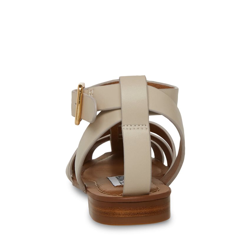φλατ πεδιλα γυναικεια Steve Madden Media δερματινα Μπεζ | GR-1O23CLA