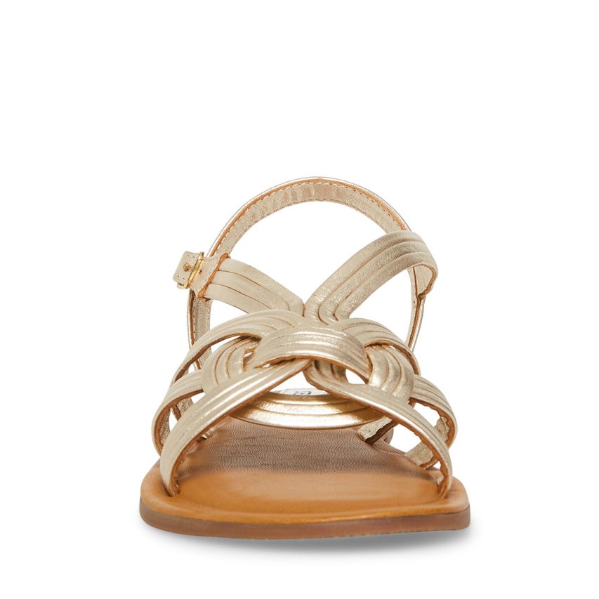 φλατ πεδιλα γυναικεια Steve Madden Prim χρυσο χρωμα | GR-312OEWO
