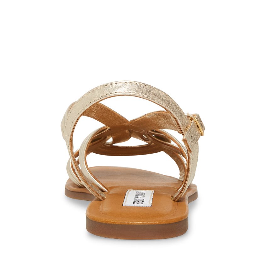 φλατ πεδιλα γυναικεια Steve Madden Prim χρυσο χρωμα | GR-312OEWO