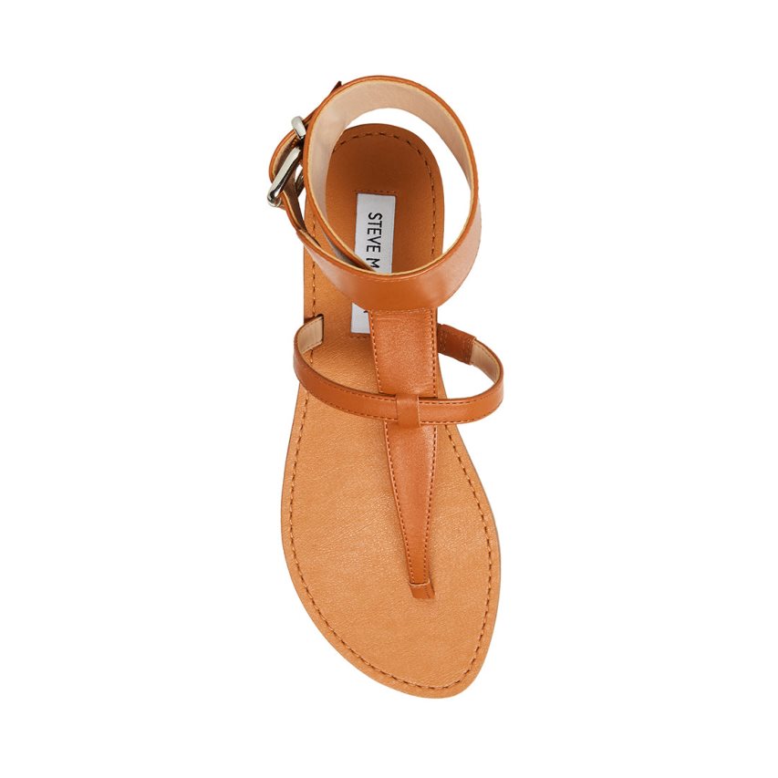 φλατ πεδιλα γυναικεια Steve Madden Rico δερματινα καφε | GR-13O6QKM