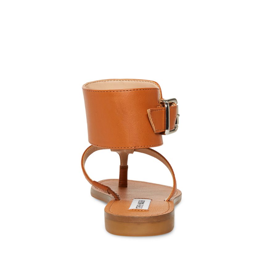 φλατ πεδιλα γυναικεια Steve Madden Rico δερματινα καφε | GR-13O6QKM