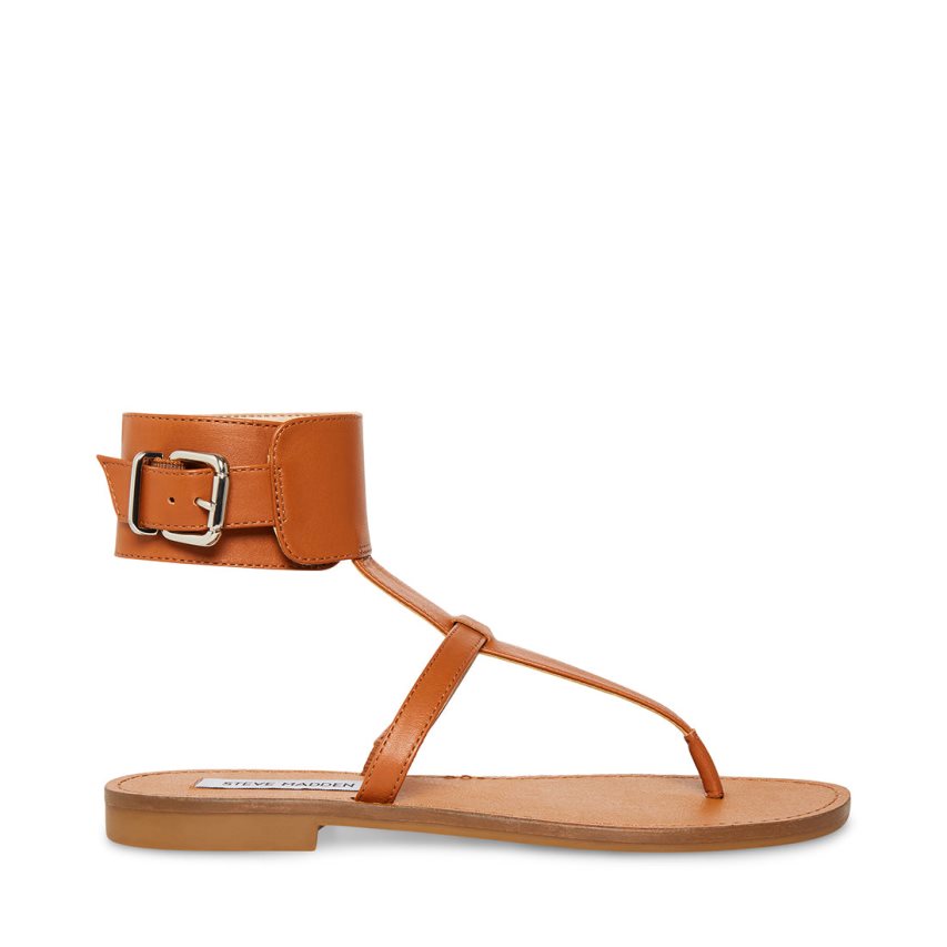 φλατ πεδιλα γυναικεια Steve Madden Rico δερματινα καφε | GR-13O6QKM