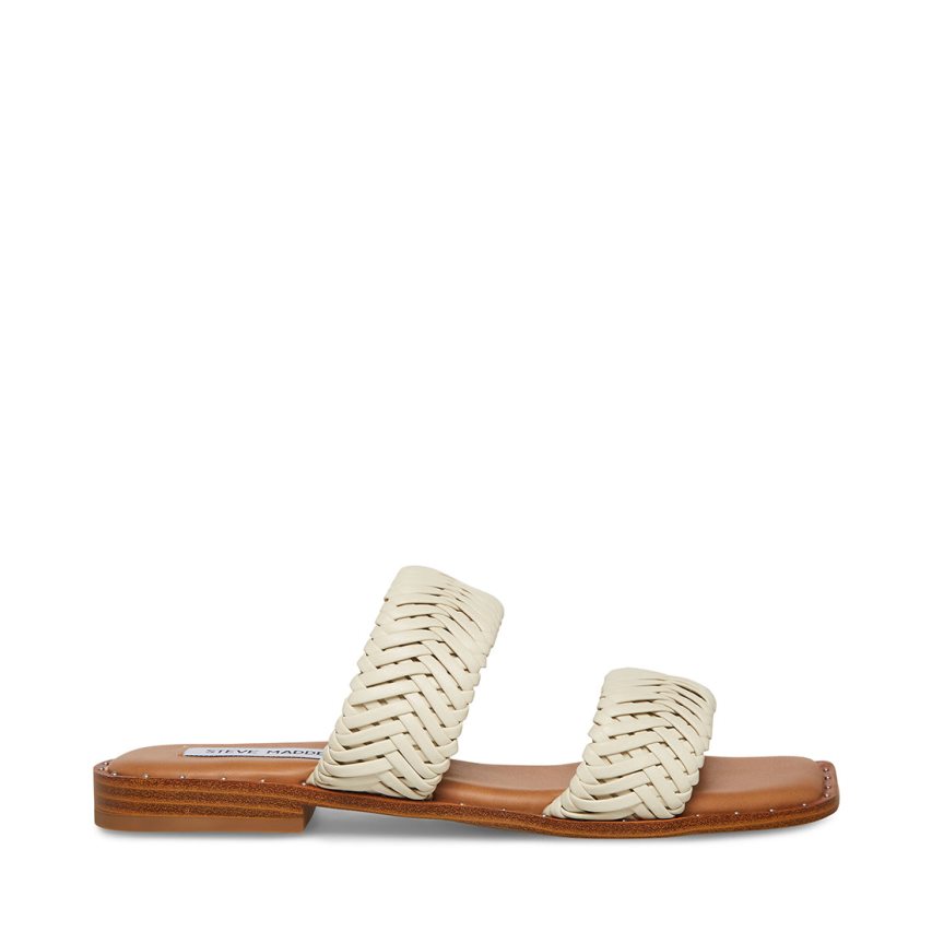 φλατ πεδιλα γυναικεια Steve Madden Sharyn ασπρα | GR-4985ZEJ