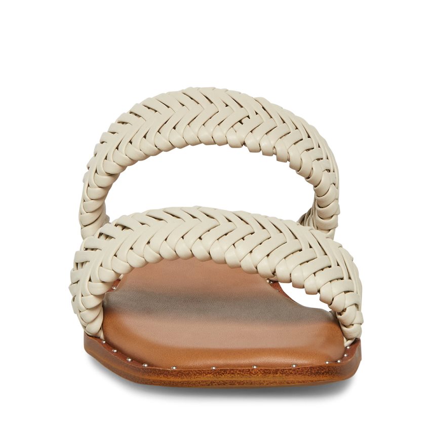 φλατ πεδιλα γυναικεια Steve Madden Sharyn ασπρα | GR-4985ZEJ