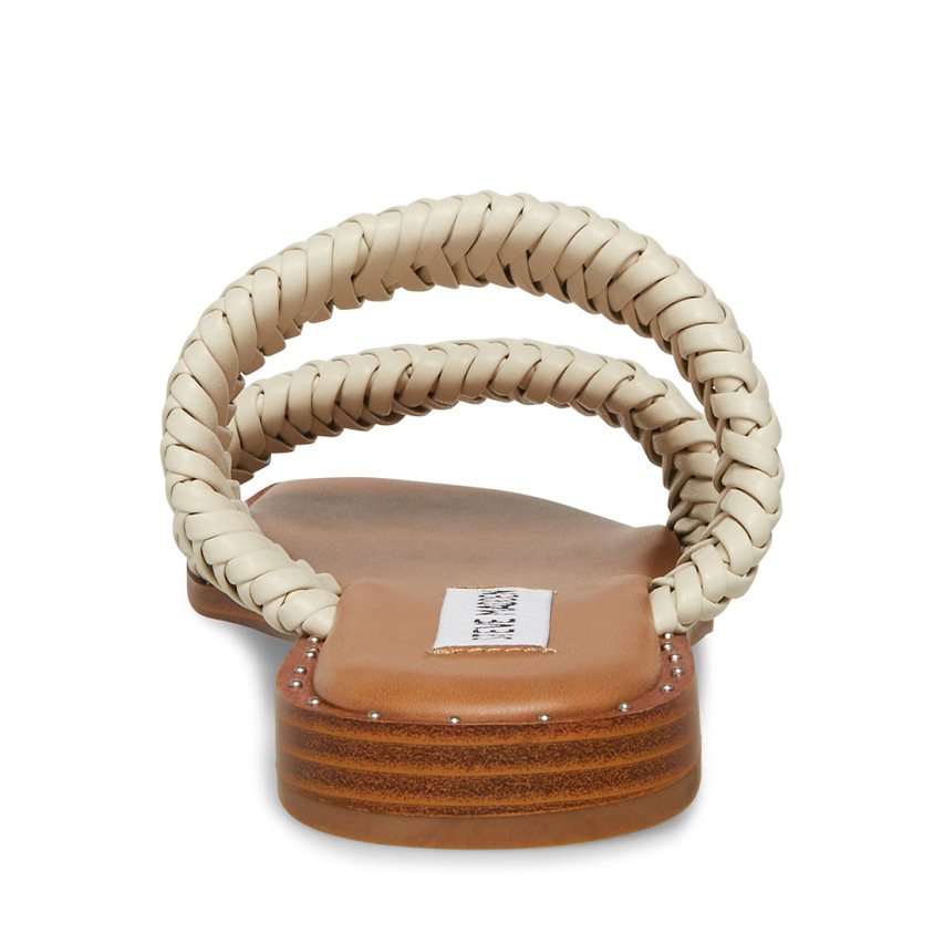 φλατ πεδιλα γυναικεια Steve Madden Sharyn ασπρα | GR-4985ZEJ