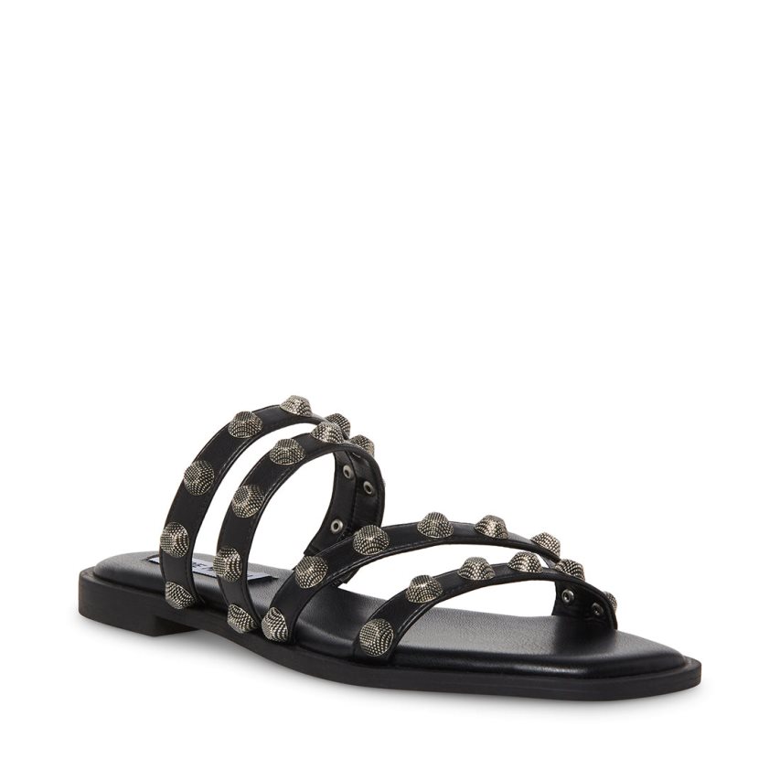φλατ πεδιλα γυναικεια Steve Madden Sterling μαυρα | GR-954OOYE