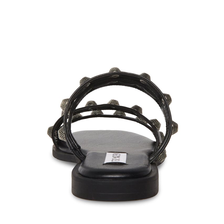 φλατ πεδιλα γυναικεια Steve Madden Sterling μαυρα | GR-954OOYE