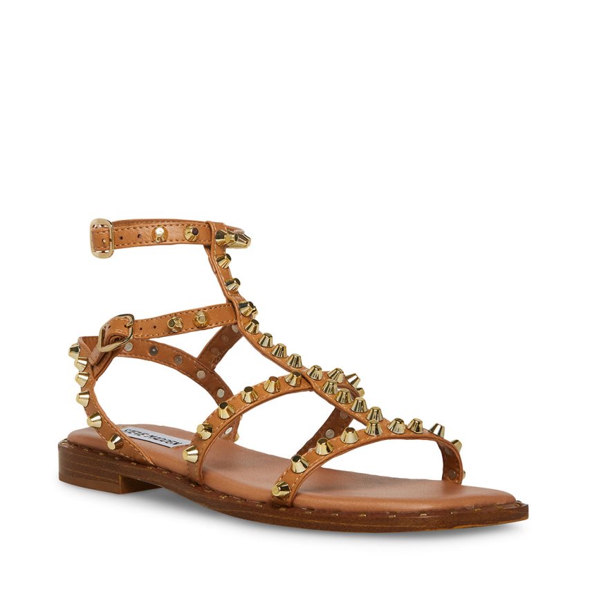 φλατ πεδιλα γυναικεια Steve Madden Sunnie καφε | GR-2345JOR