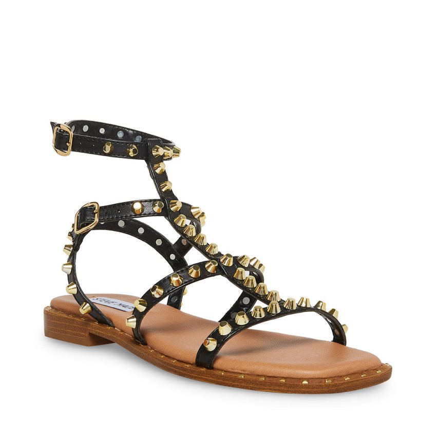 φλατ πεδιλα γυναικεια Steve Madden Sunnie μαυρα | GR-8357WTD