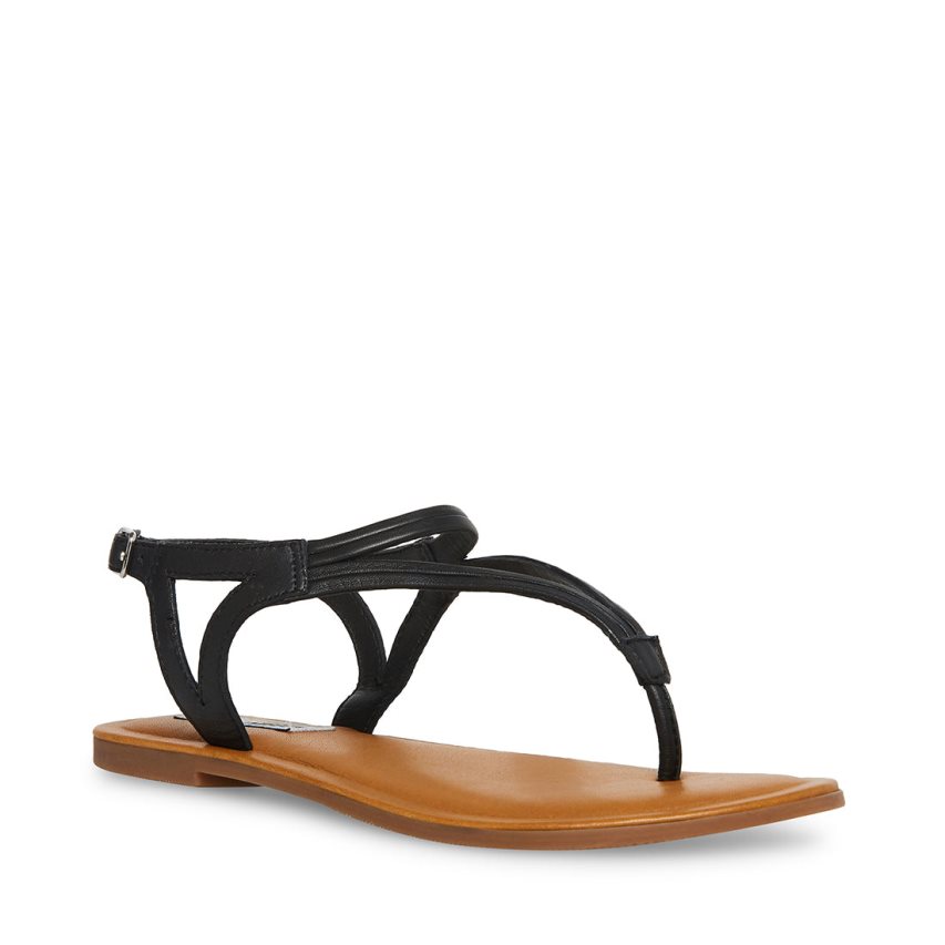 φλατ πεδιλα γυναικεια Steve Madden Sydney μαυρα | GR-O431QGB